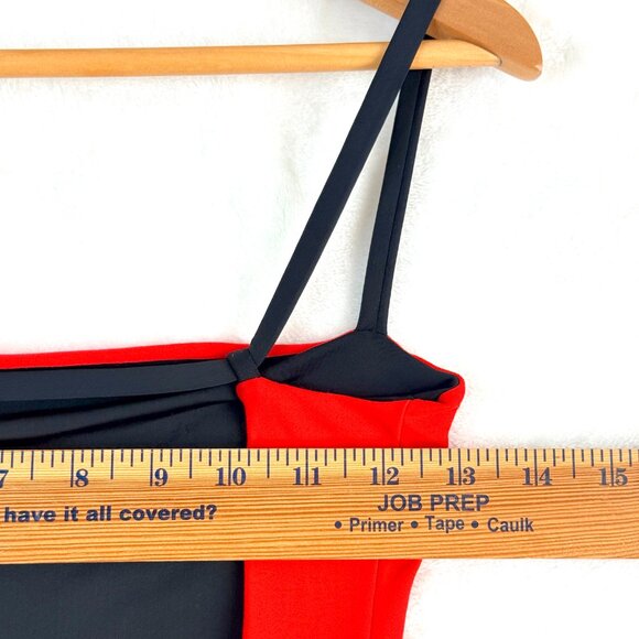 BLOCH Reversible Square Neck Open Back Leotard Unitards Womens M Red Black NEW - Picture 4 of 6